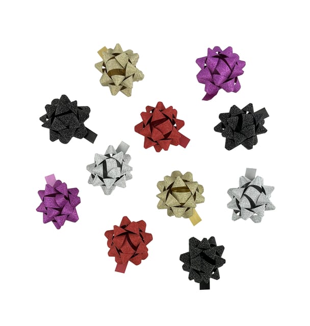 Rozetten Haza 50mm glitter assorti