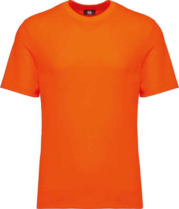WK. Designed To Work Duurzaam uniseks T-shirt katoen/polyester WK308 - Fluorescent Orange - M