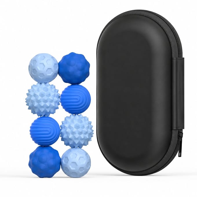 Magnetische fidgetballetjes– 8 sensorische balletjes - blauw