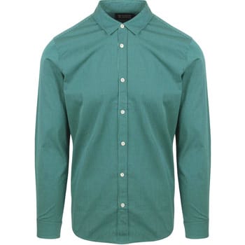 Overhemd Lange Mouw Scotch &amp; Soda Overhemd Essential Poplin Stripe Groen