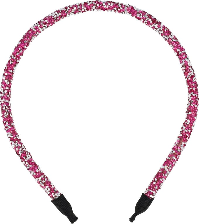 Lajetti Glitter Haarband Fuchsia - Skinny Diadeem