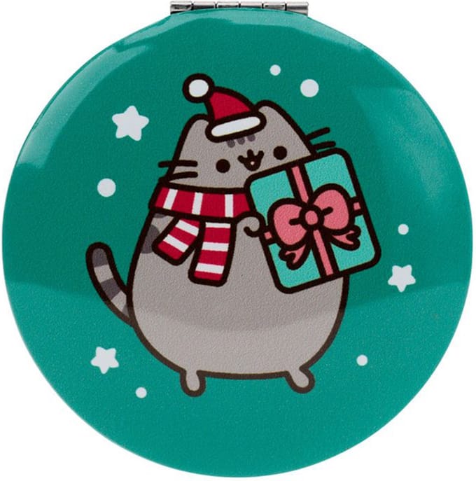 Make Up Spiegeltje Compact - Pusheen Kerst - Mosgroen - met Klepje - 7x6,5x1cm