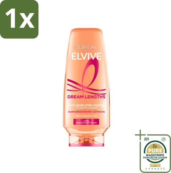 1 x L'Oréal Elvive Dream Lengths Conditioner 200 ml- Lang Haar - Beschadigd Haar - Haar Herstel - Haar Verzorging - Haar Voeding