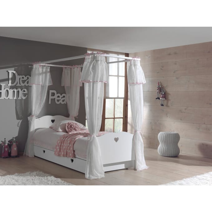 LUCEVI - Amori Hemelbed + Bedlinnen + Rolbed - Wit - 90x200 cm