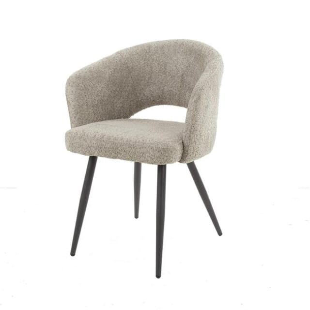 Hoyz - Armstoel Salon - Boucle - Zandkleur - Set van 2