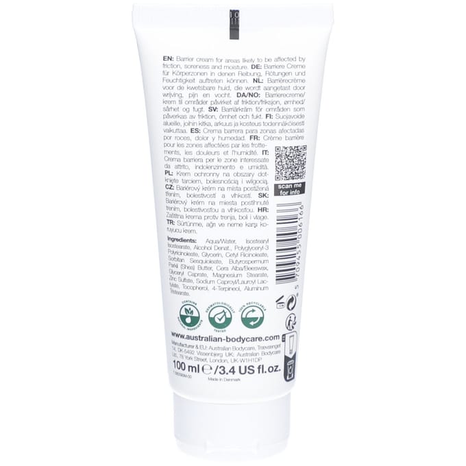 Australische lichaamsverzorging Barrièrecrème met tea tree olie 100 Crème