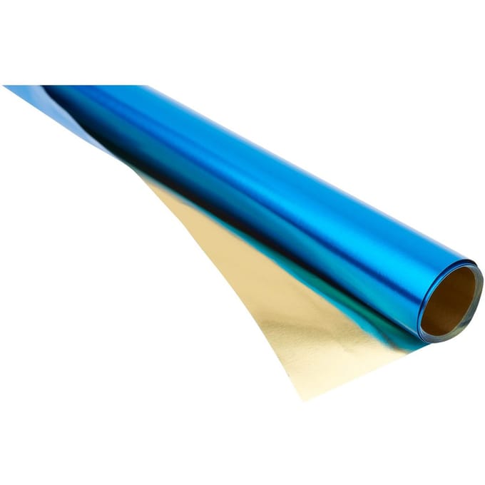 Aluminiumfolie voor knutselen, goud/blauw
