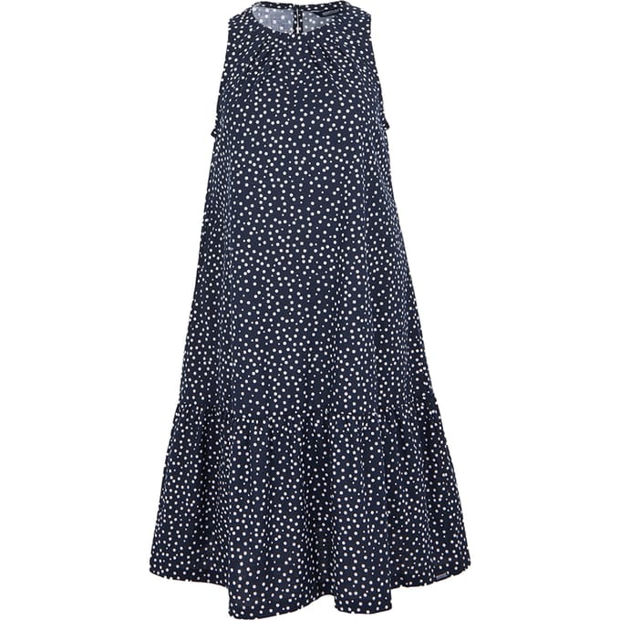 Regatta Dames/Dames Trisa Micro-Dot Smock Jurk (Marine, Wit)