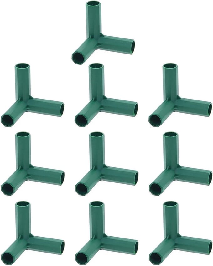 Broeikas Frame Connectoren - Kas Onderdelen - Kas Bouwen - Versterkte PP Constructie - 10 stuks - Groen