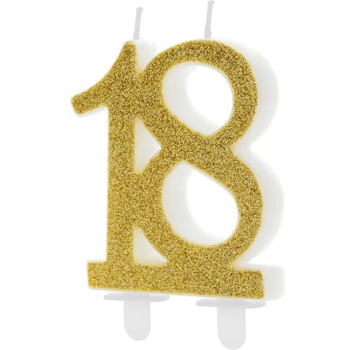 Partydeco - 18 Jaar - Verjaardagskaars 18