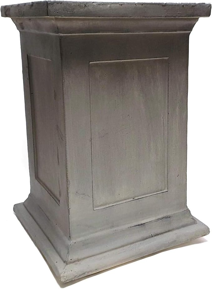 Sokkel Zuil - Display Stand - Binnen Buiten - Vorstbestendig Lichtgewicht - 50 Cm Hoog - Grijs