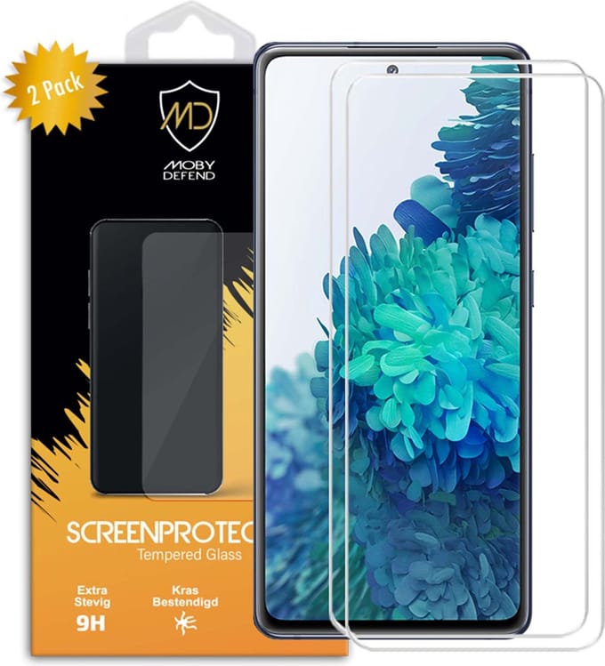 2-Pack MobyDefend Screenprotectors - Geschikt voor Samsung Galaxy S20 FE - Case-Friendly Screensavers - Gehard Glas