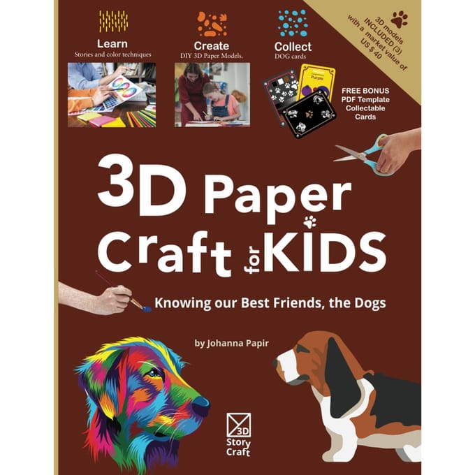 3D Papierknutselen voor Kinderen: Onze Beste Vrienden Kennen, de Honden