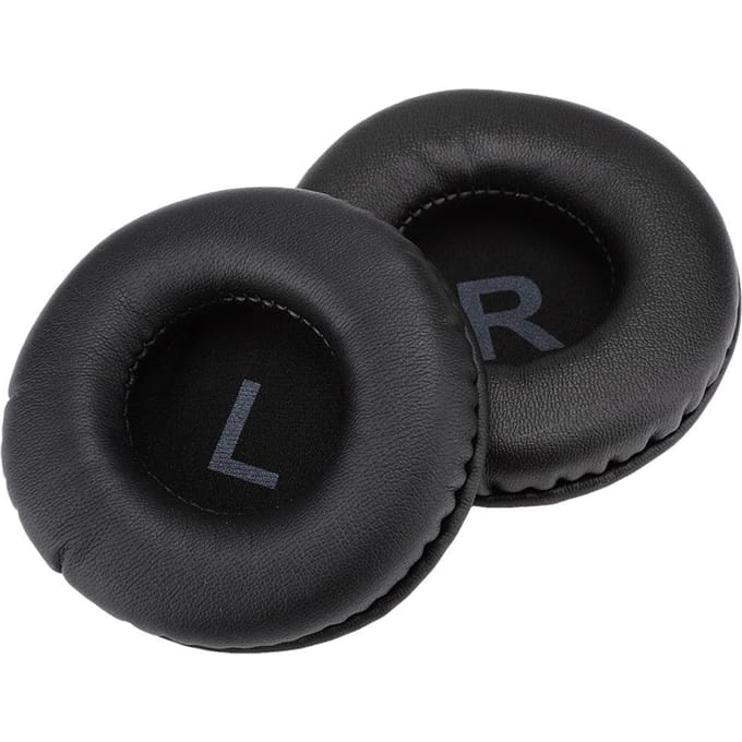 2 stuks 80mm Universele Vervangende Oorkussen met L R Markering voor Oortelefoon Headset black