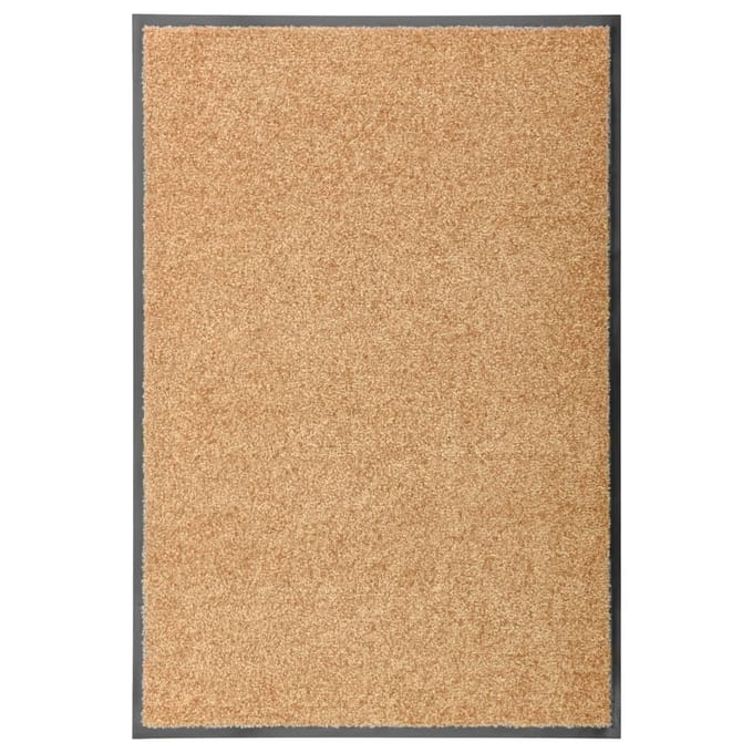 vidaXL - Deurmat - wasbaar - 60x90 - cm - crème