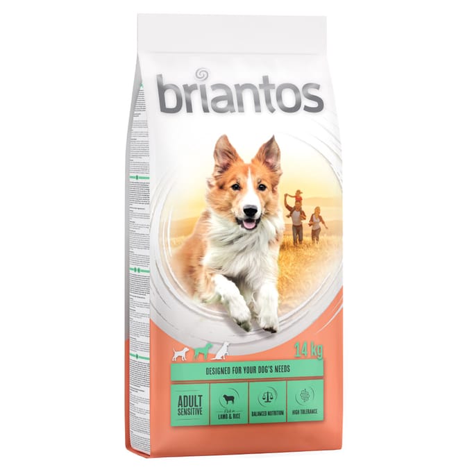 2x14kg Briantos Adult Sensitive Lam & Rijst Hondenvoer