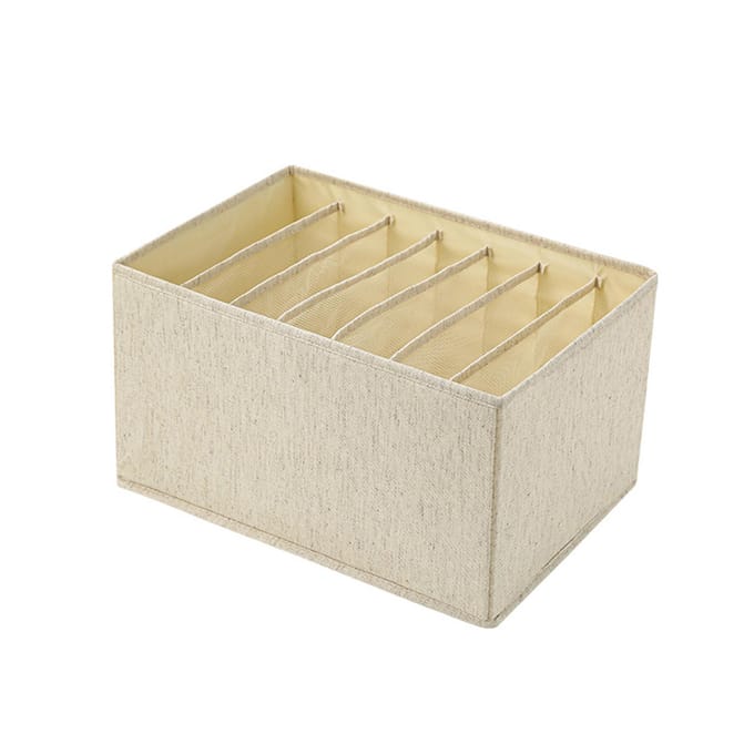 Katoenen Kledinglade Organizer Jeans Organizer Kleding Opbergdoos beige