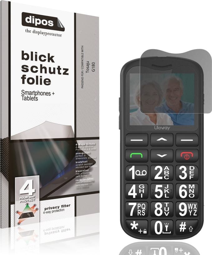 dipos – Matte Privacy Screenprotector geschikt voor Tosaju G180 | Anti-Spy Beschermfolie