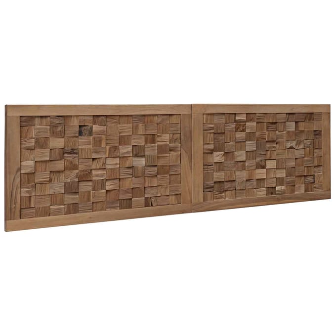 vidaXL Bed Hoofdbord Naturel Massief Teakhout