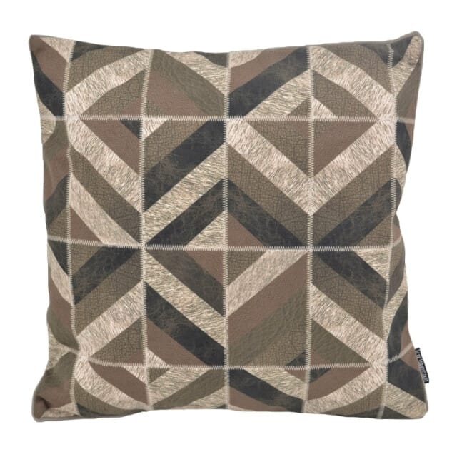 Gek op kussens! Stripe patchwork #2 | 45 x 45 cm | kussenhoes | pu leder