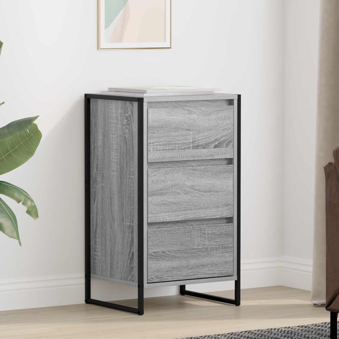 vidaXL - Dressoir - Grijs - Sonoma - 43 - x - 36 - x - 75,5 - cm - Bewerkt - hout