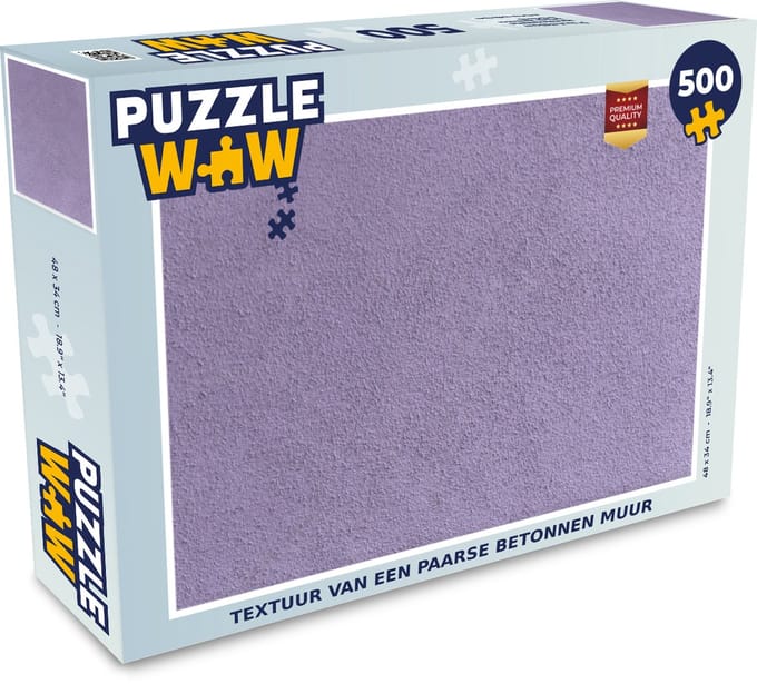 Puzzel Paars - Beton print - Muur - Legpuzzel - Puzzel 500 stukjes