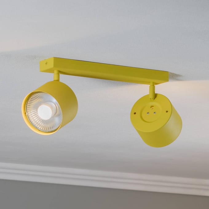Argon Plafondspot Chloe verstelbaar 2-lamps, geel