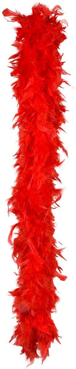 Boland Kerst boa - veren - rood - 180 cm - 50 gram - kerstboomversiering - kerstslinger - kerstboa