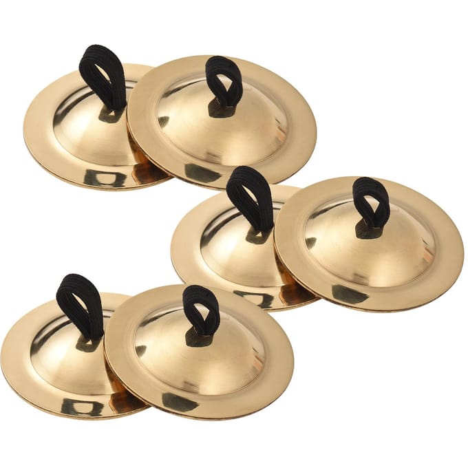 6 stuks vingerbekkens buikdans koperen vingerbekkens muziekinstrument buikdans vinger goud