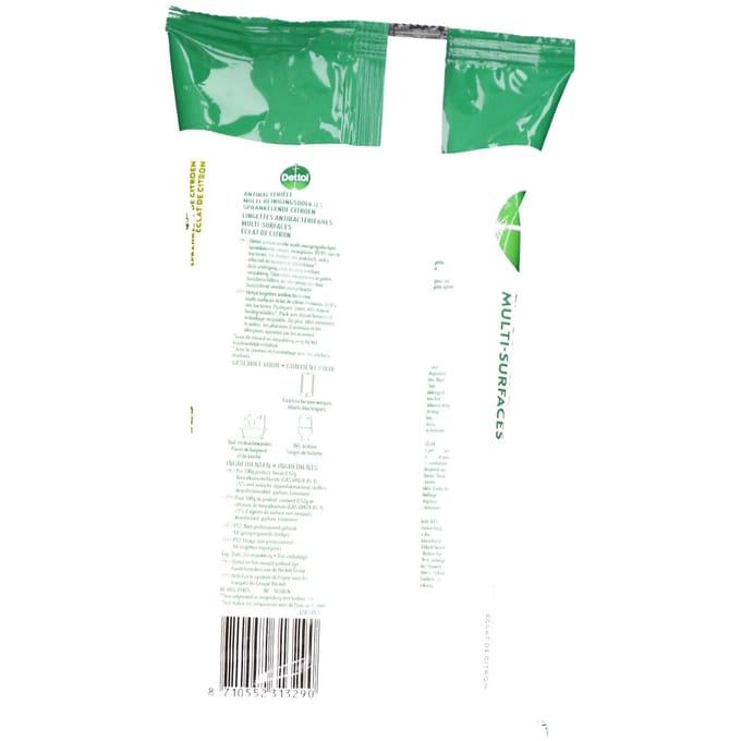 Dettol Antibacteriële Schoonmaakdoekjes - Sprankelende Citroen 72 Doekjes