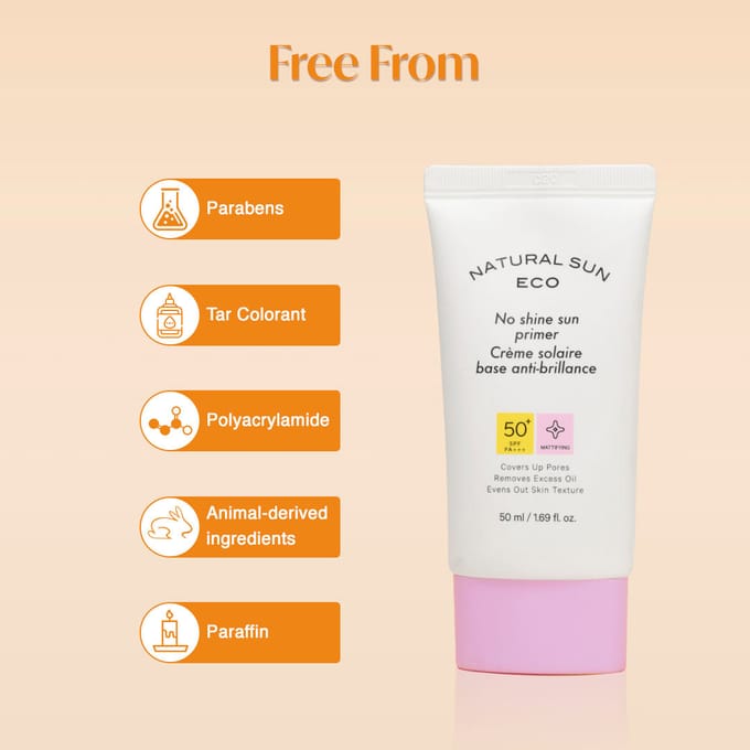 THE FACE SHOP - Natural Sun Eco No Shine Sun Primer 50ml white