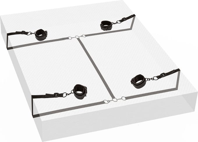 CalExotics - Boundless Bed Restraint - Bondage / SM Restraints Zwart