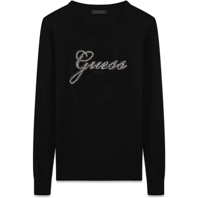 Pull Georgia met logo en ronde hals voor dames Guess