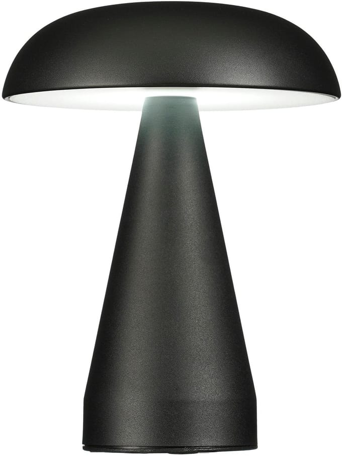 Oplaadbare draadloze tafellamp | 3 lichtkleuren | 3 standen dimbaar | zwart