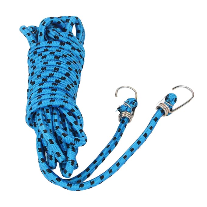 2 STUKS Bungee Koord 8m Lengte Multifunctioneel Rubber Zwaar Uitvoerbaar Bungee Riem voor Buiten blue