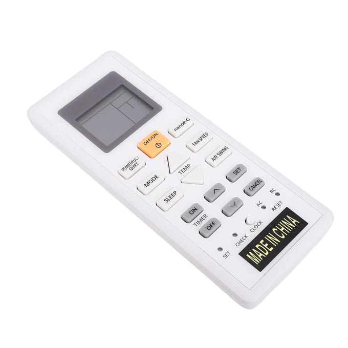 Airconditioner Afstandsbediening Geschikt voor A75C16330 AC Controller Vervanging 10680 met Houder Slijtvast ABS gray
