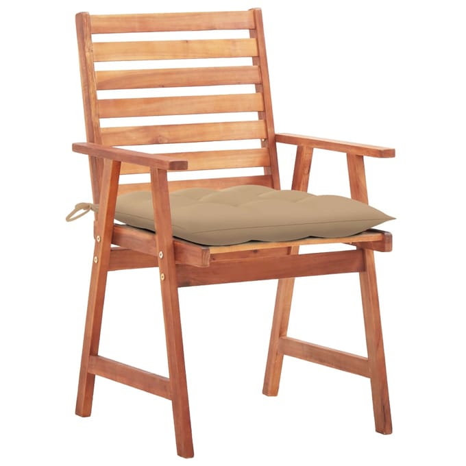 vidaXL - Tuinstoelen - 2 - st - met - kussens - massief - acaciahout