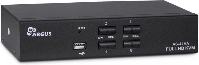 Inter-Tech AS-41HA HDMI KVM-switch Zwart