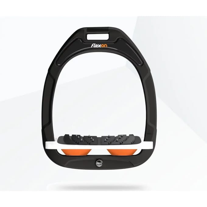 Ultra Grip Ingebogen Stijgbeugels Groen/Wit/Oranje Flex-On Green Composite