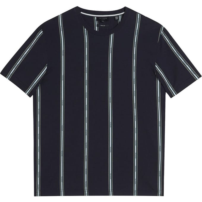 Ted Baker Amson Heren Navy Gestreept T-Shirt