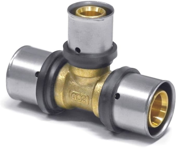 Persfitting T-stuk Midden gereduceerd 32 x 3 - 26 x 3 - 32 x 3