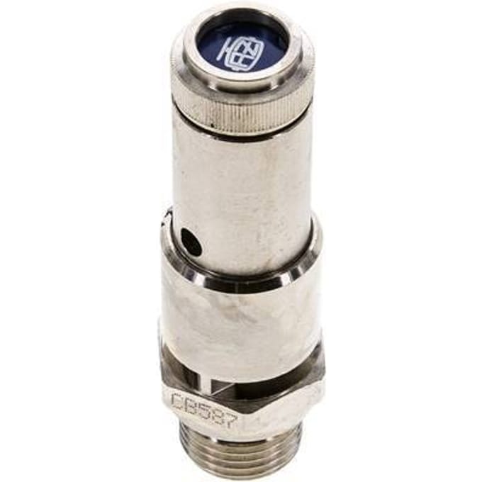 G 1/2'' vernikkeldMessing Vooringesteld Overdrukventiel 2 Bar DN 10 - SFL-BN-10-2-012