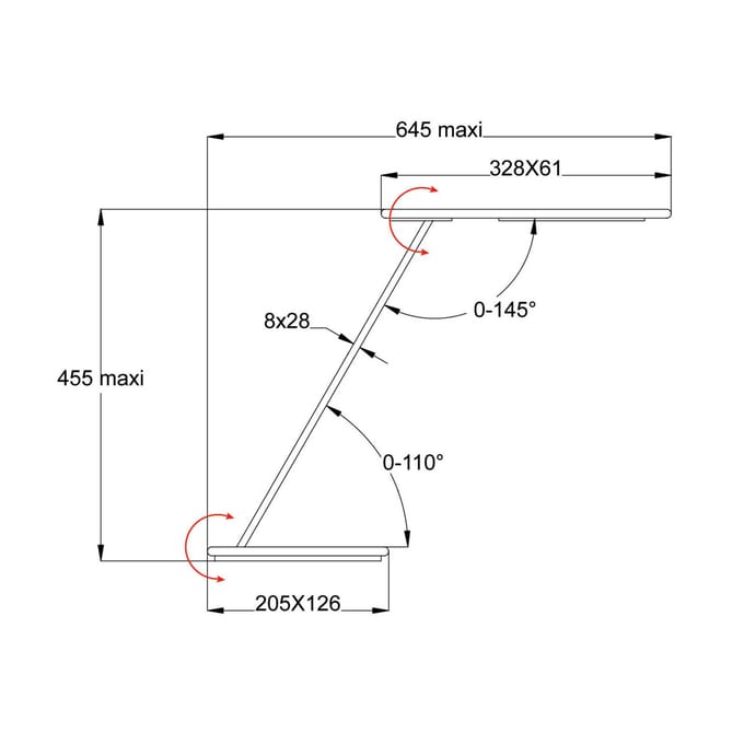 Aluminor LED bureaulamp Orbit met inductie, goud
