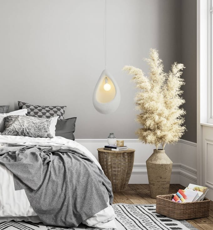 Zambelis Hanglamp 23163, wit, Ø 40 cm, glasvezel, E27