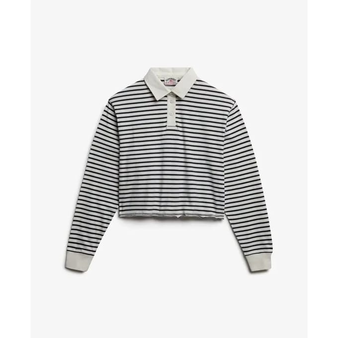 Damespolo met lange mouwen Superdry Athletic Essentials Stripe
