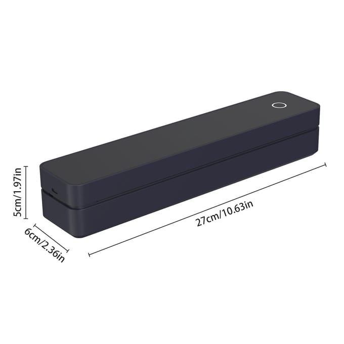 Tattoo Stencil Printer A4 Thermische Printer met 10 stuks Transferpapier Tattoo Transfer Ondersteuning Bluetooth App voor 107 mm zwart