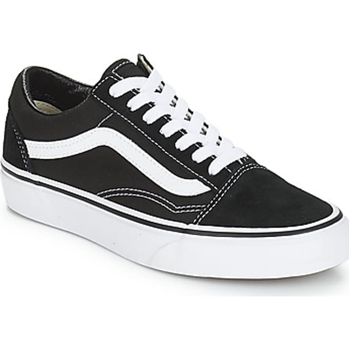 Vans Old Skool Sneakers Heren - Zwart - Maat 44.5 - Leer, Textil