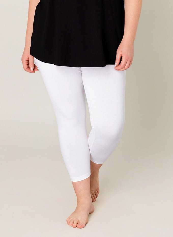 BASE LEVEL CURVY Audrey Legging - White - maat X-0(44)