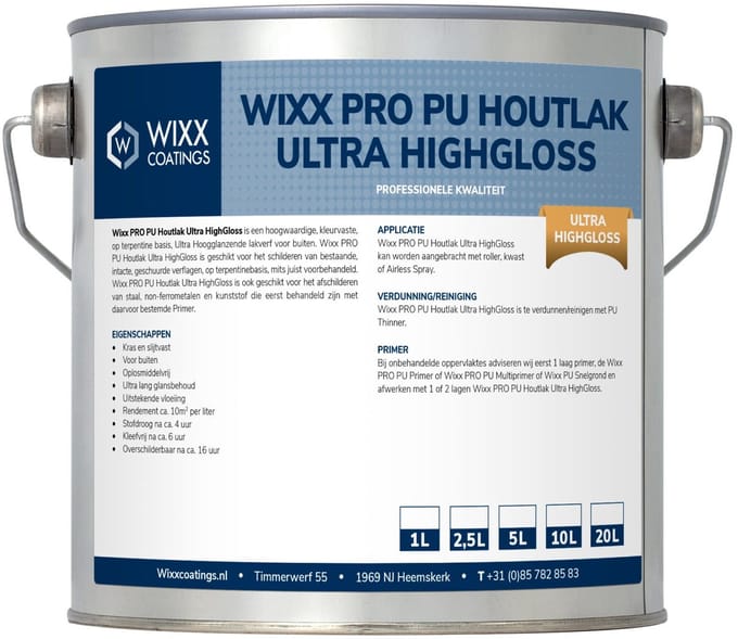 Wixx PRO PU Houtlak Ultra HighGloss - 20L - Grachtengroen | Q0.05.10