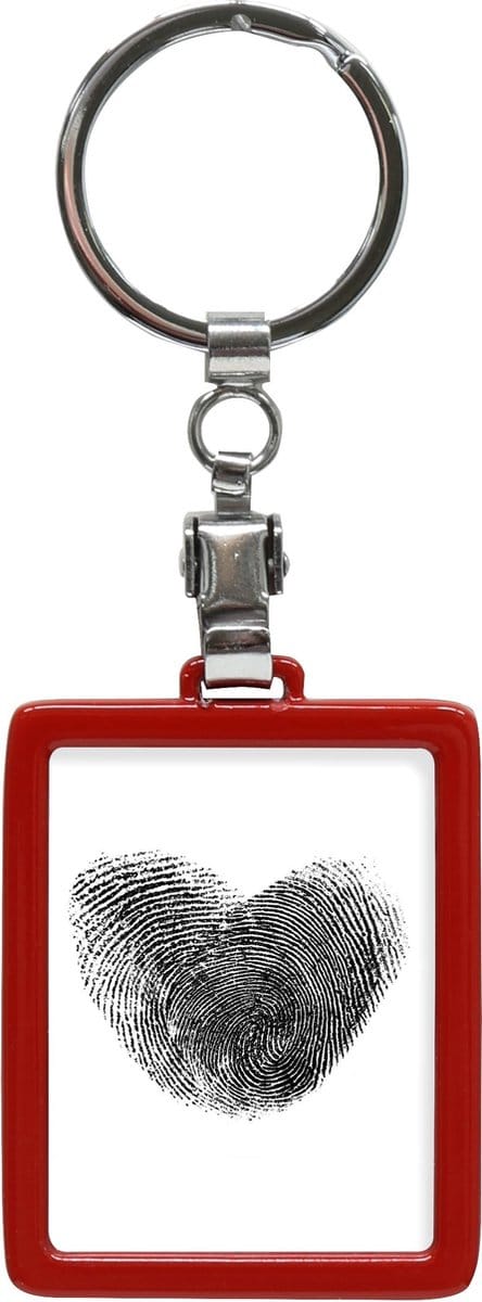 Deknudt Frames sleutelhanger S59NK4 - rood - metaal - pasfoto 3,5x4,5